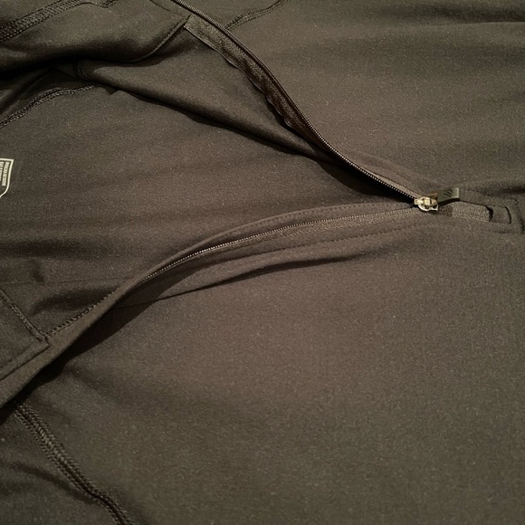 Eddie Bauer 1/4 zip front high neck black activewear long-sleeve top Sz M NWT - Picture 8 of 9